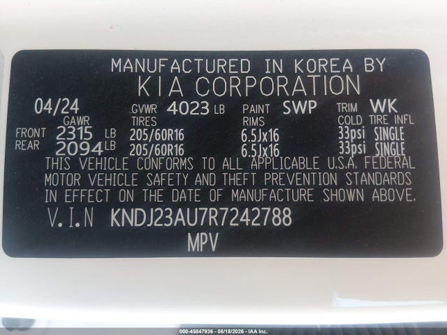 KIA SOUL LX 2024 KNDJ23AU7R7242788 Image 9