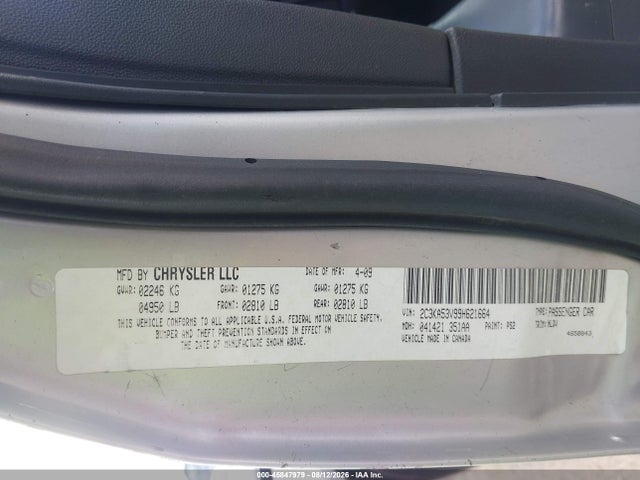 45847979 :رقم المزاد ، 2C3KA53V99H621664 vin ، 2009 Chrysler 300 Touring مزاد بيع