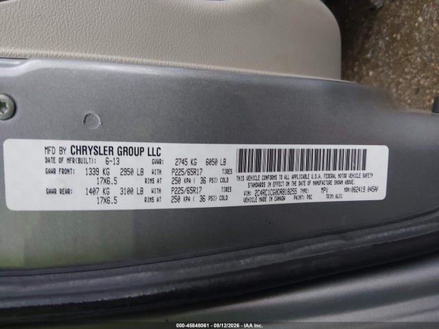 45848061 :رقم المزاد ، 2C4RC1CG0DR818255 vin ، 2013 Chrysler Town & Country Touring-l مزاد بيع