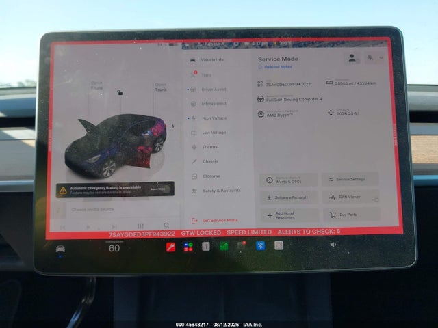 45848217 :رقم المزاد ، 7SAYGDED3PF943922 vin ، 2023 Tesla Model Y Rwd مزاد بيع
