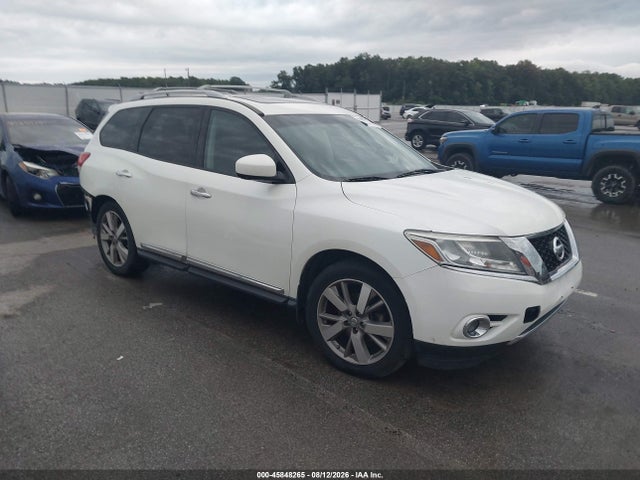 2015 Nissan Pathfinder Platinum მანქანა იყიდება აუქციონზე, vin: 5N1AR2MN7FC705828, აუქციონის ნომერი: 45848265