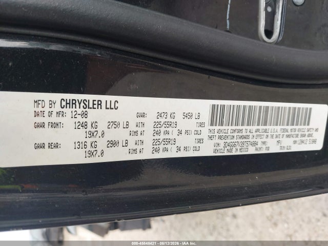 Aukcja sprzedaży 2009 Dodge Journey R/t, vin: 3D4GG67V39T574884, numer aukcji: 45848421