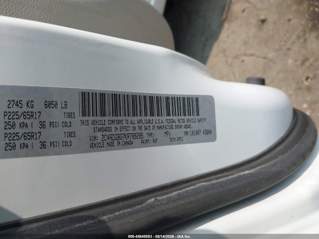 Продажа на аукционе авто 2019 Dodge Grand Caravan Se, vin: 2C4RDGBG7KR789285, номер лота: 45848583