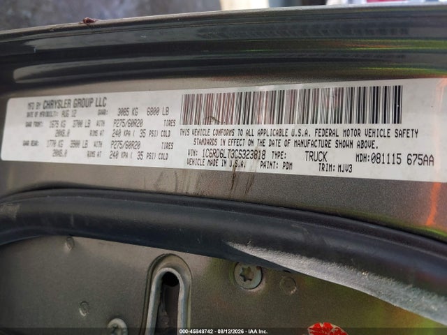 Продаж на аукціоні авто 2012 Ram 1500 Slt, vin: 1C6RD6LT3CS323818, номер лоту: 45848742