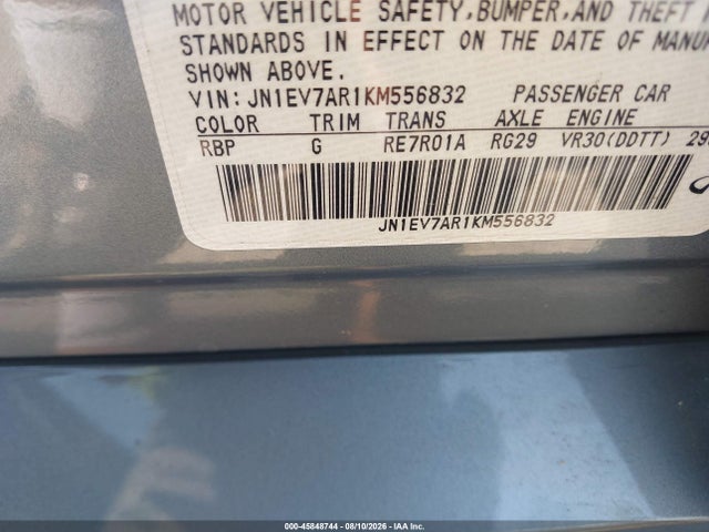 Продажа на аукционе авто 2019 Infiniti Q50 3.0t Luxe, vin: JN1EV7AR1KM556832, номер лота: 45848744
