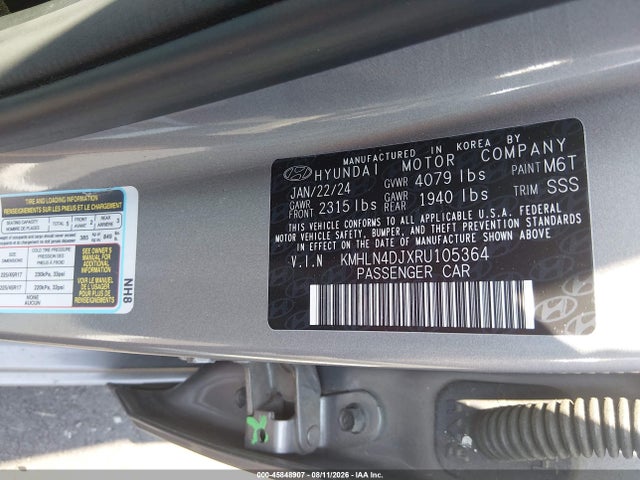 Продаж на аукціоні авто 2024 Hyundai Elantra Hybrid Limited, vin: KMHLN4DJXRU105364, номер лоту: 45848907