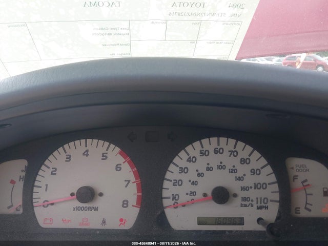 45848941 :رقم المزاد ، 5TEWN72N04Z328716 vin ، 2004 Toyota Tacoma Base V6 مزاد بيع