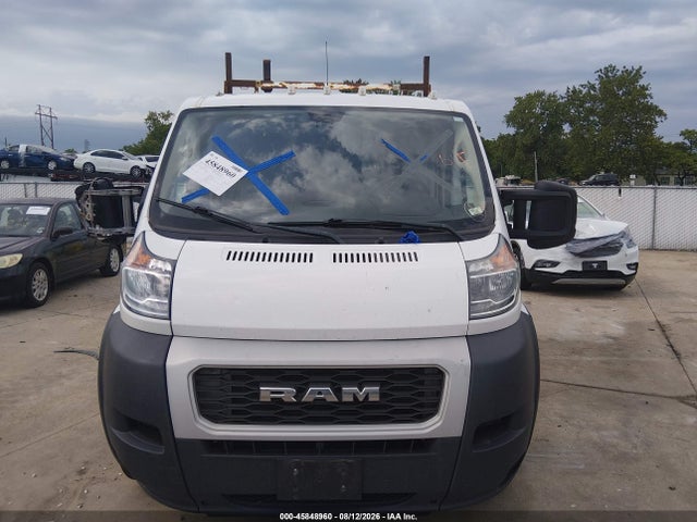 45848960 :رقم المزاد ، 3C6TRVAG1KE500665 vin ، 2019 Ram Promaster 1500 Low Roof 136 Wb مزاد بيع