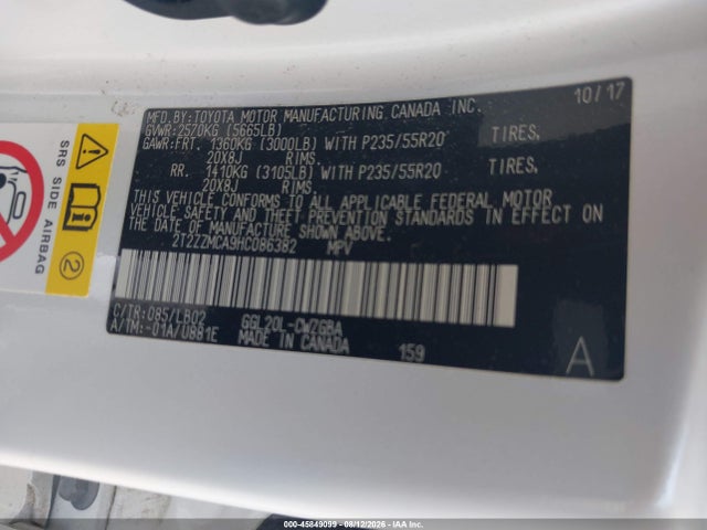 Продажа на аукционе авто 2017 Lexus Rx 350, vin: 2T2ZZMCA9HC086382, номер лота: 45849099