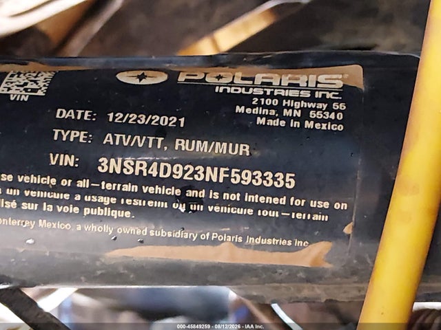 Продаж на аукціоні авто 2022 Polaris Rzr Pro Xp 4 Ultimate, vin: 3NSR4D923NF593335, номер лоту: 45849259