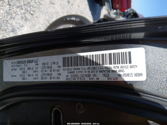 Aukcja sprzedaży 2013 Ram 3500 Laramie, vin: 3C63R3EL1DG578589, numer aukcji: 45849499