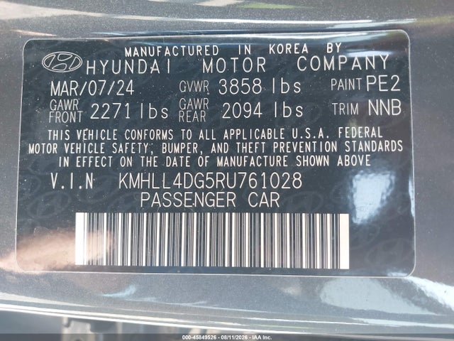 2024 Hyundai Elantra Se მანქანა იყიდება აუქციონზე, vin: KMHLL4DG5RU761028, აუქციონის ნომერი: 45849526