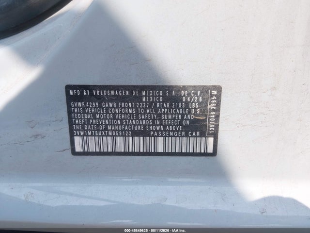 45849625 :رقم المزاد ، 3VW1M7BUXTM059122 vin ، 2026 Volkswagen Jetta Gli Autobahn مزاد بيع