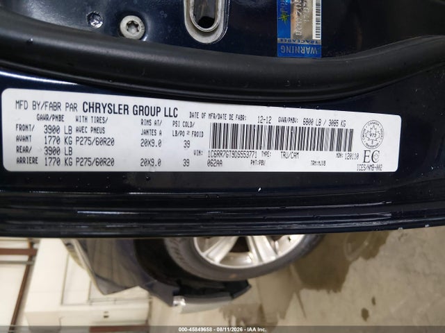 45849658 :رقم المزاد ، 1C6RR7GT9DS553771 vin ، 2013 Ram 1500 Slt مزاد بيع