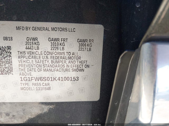 Chevrolet BOLT EV LT 2019 1G1FW6S01K4100153 Image 9