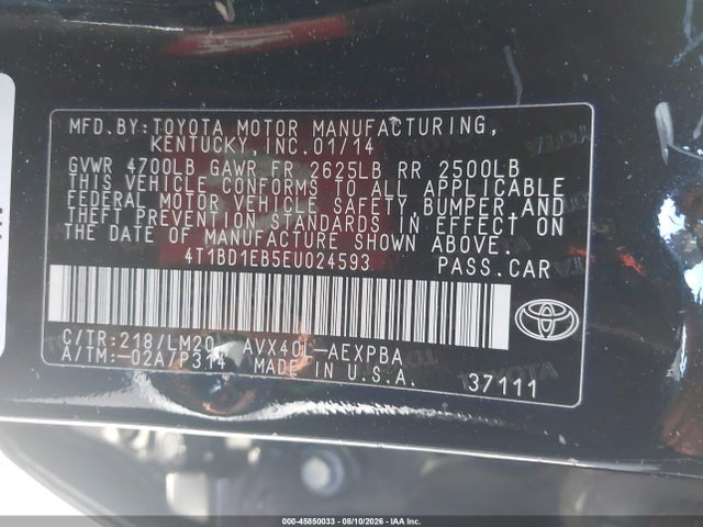 4T1BD1EB5EU024593 Toyota Avalon Hybrid Limited