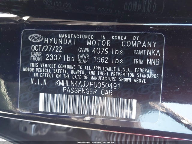 Продажа на аукционе авто 2023 Hyundai Elantra Hybrid Limited, vin: KMHLN4AJ2PU050491, номер лота: 45850111