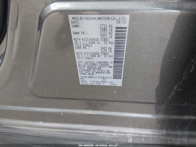 5N1DL0MM5LC518027 Infiniti Qx60 Luxe Awd