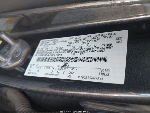 Ford ESCAPE SE 2020 1FMCU9G67LUC61909 Image 9