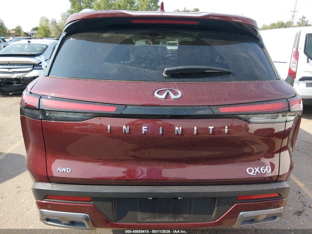2025 Infiniti Qx60 Sensory Awd მანქანა იყიდება აუქციონზე, vin: 5N1AL1GSXSC346451, აუქციონის ნომერი: 45850415