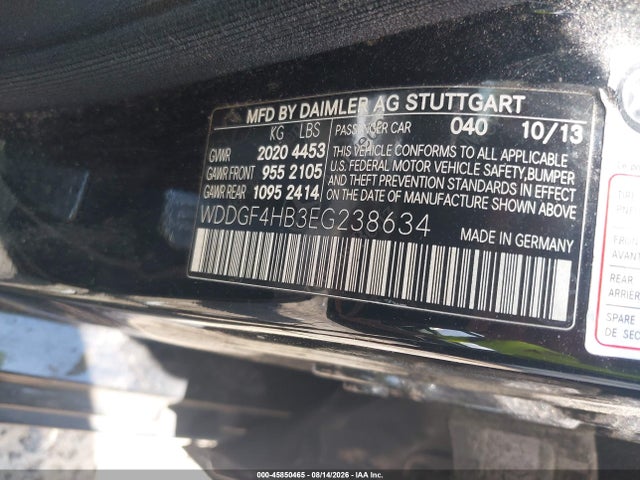 Aukcja sprzedaży 2014 Mercedes-benz C 250 Sport, vin: WDDGF4HB3EG238634, numer aukcji: 45850465