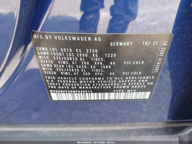 Volkswagen Id.4 Awd Pro S 2021 WVGUNPE28MP060512 Image 9