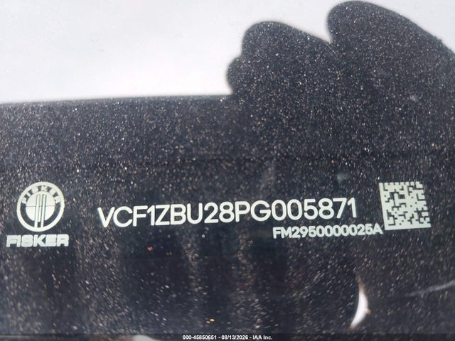 2023 Fisker Ocean One მანქანა იყიდება აუქციონზე, vin: VCF1ZBU28PG005871, აუქციონის ნომერი: 45850651