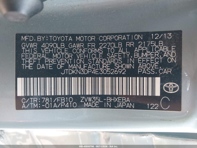 JTDKN3DP4E3052692 Toyota PRIUS PLUG-IN