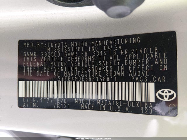 Toyota COROLLA LE 2024 5YFB4MDE6RP158811 Image 9