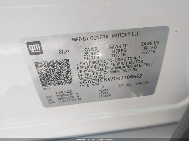Продаж на аукціоні авто 2024 Buick Enclave Premium Fwd, vin: 5GAERCKW1RJ106562, номер лоту: 45851110
