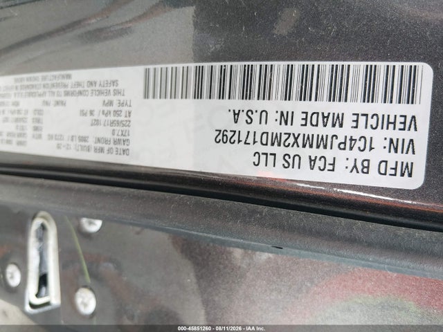 2021 Jeep Cherokee Latitude Lux 4x4 მანქანა იყიდება აუქციონზე, vin: 1C4PJMMX2MD171292, აუქციონის ნომერი: 45851260