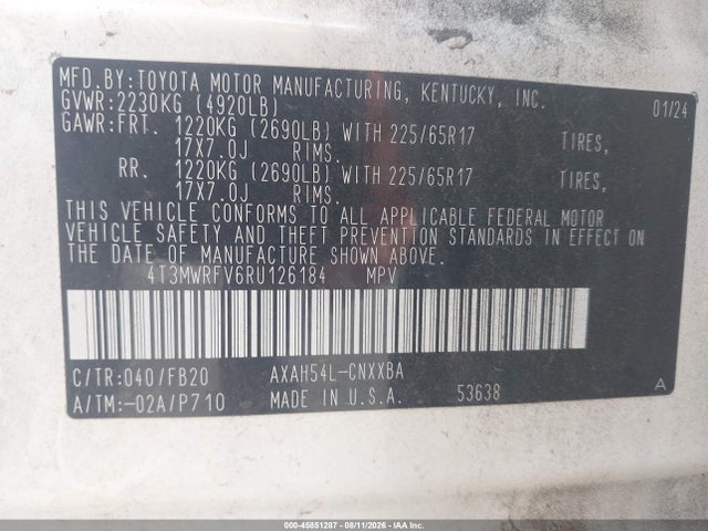 Toyota Rav4 Hybrid Le 2024 4T3MWRFV6RU126184 Image 9