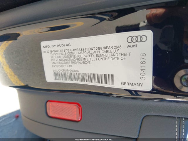 WAUC4CF54PA007878 Audi S5 Sportback Premium Plus Tfsi Quattro Tiptronic