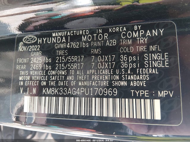 KM8K33AG4PU170969 Hyundai Kona Electric Sel
