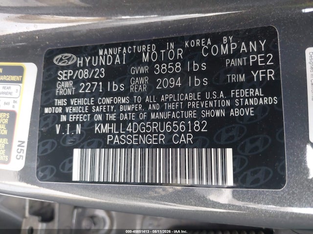 Продаж на аукціоні авто 2024 Hyundai Elantra Se, vin: KMHLL4DG5RU656182, номер лоту: 45851413