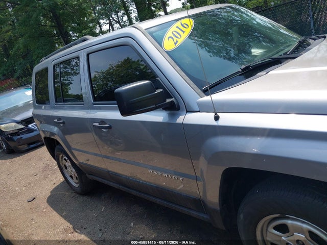 2016 Jeep Patriot Sport მანქანა იყიდება აუქციონზე, vin: 1C4NJRBB6GD500947, აუქციონის ნომერი: 45851415