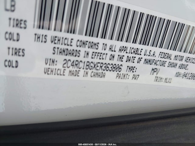 Продаж на аукціоні авто 2014 Chrysler Town & Country Touring, vin: 2C4RC1BGXER363806, номер лоту: 45851430