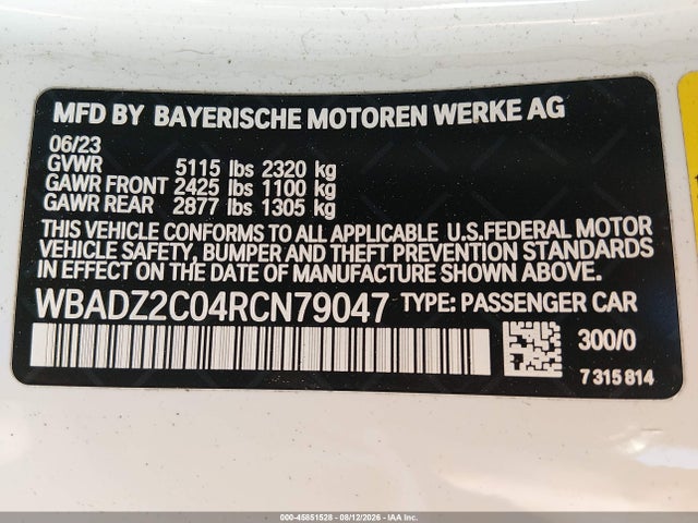 WBADZ2C04RCN79047 BMW 840i
