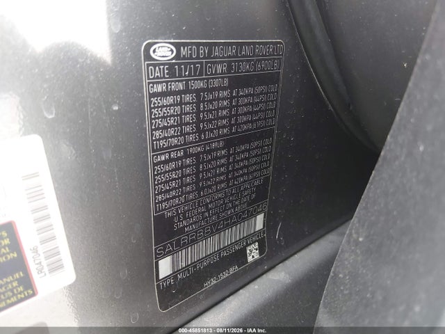 Land Rover Discovery Hse 2017 SALRRBBV4HA047046 Image 9