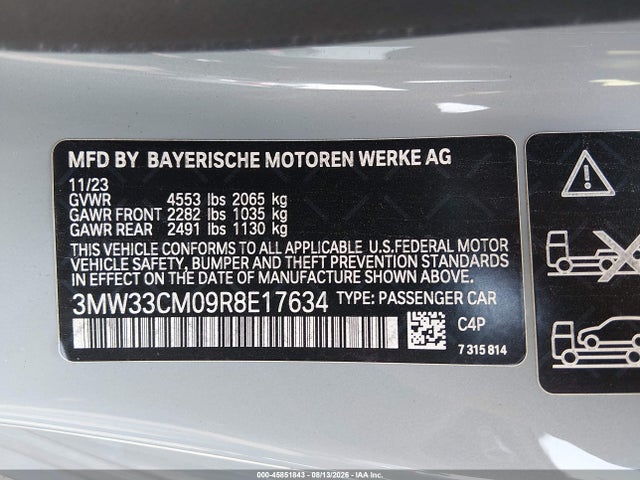 Продаж на аукціоні авто 2024 Bmw 230i Xdrive, vin: 3MW33CM09R8E17634, номер лоту: 45851843