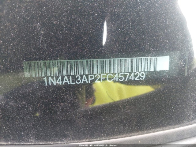 Продаж на аукціоні авто 2015 Nissan Altima 2.5 S, vin: 1N4AL3AP2FC457429, номер лоту: 45851961