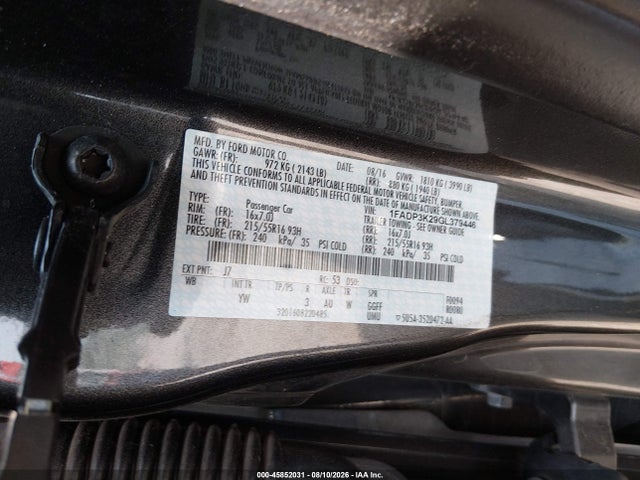 1FADP3K29GL379446 Ford FOCUS SE