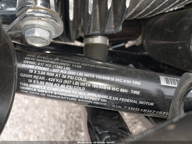 Продаж на аукціоні авто 2026 Harley-davidson Fltrx, vin: 1HD1KH715TB604176, номер лоту: 45852170