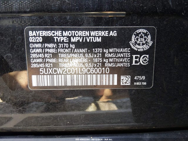 BMW X7 Xdrive40i 2020 5UXCW2C01L9C60010 Image 9