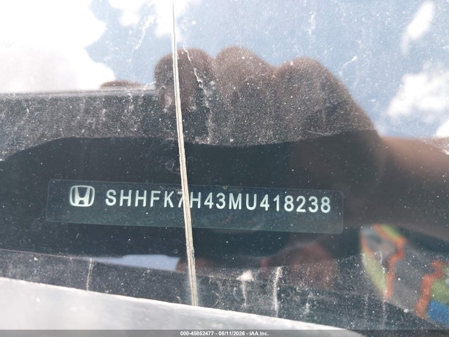 45852477 :رقم المزاد ، SHHFK7H43MU418238 vin ، 2021 Honda Civic Sport مزاد بيع
