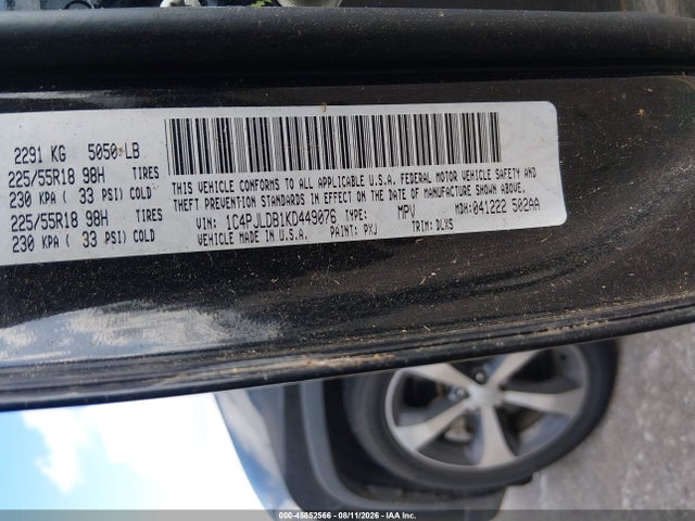 Продаж на аукціоні авто 2019 Jeep Cherokee Limited Fwd, vin: 1C4PJLDB1KD449076, номер лоту: 45852566