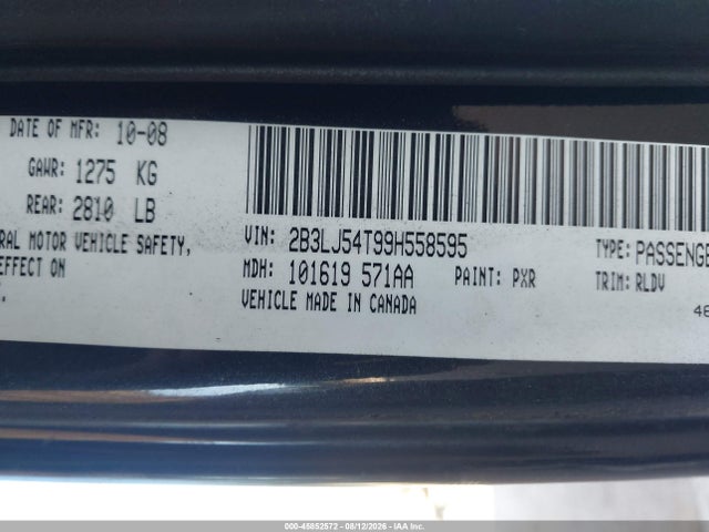 Продажа на аукционе авто 2009 Dodge Challenger R/t, vin: 2B3LJ54T99H558595, номер лота: 45852572