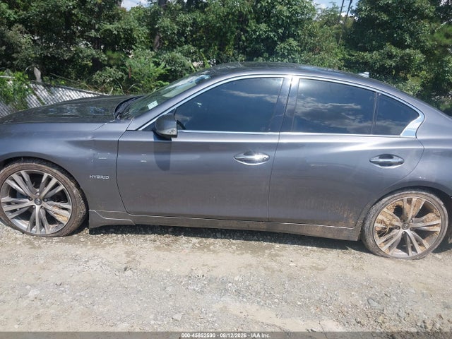 45852590 :رقم المزاد ، JN1AV7AP4JM270002 vin ، 2018 Infiniti Q50 Hybrid Luxe مزاد بيع