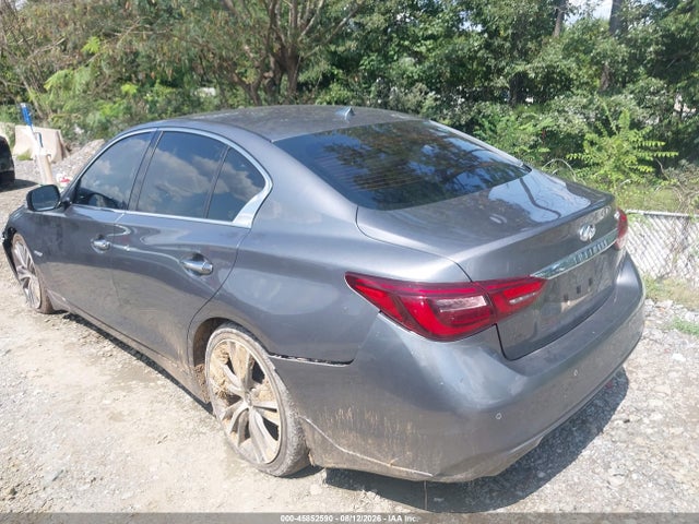 45852590 :رقم المزاد ، JN1AV7AP4JM270002 vin ، 2018 Infiniti Q50 Hybrid Luxe مزاد بيع