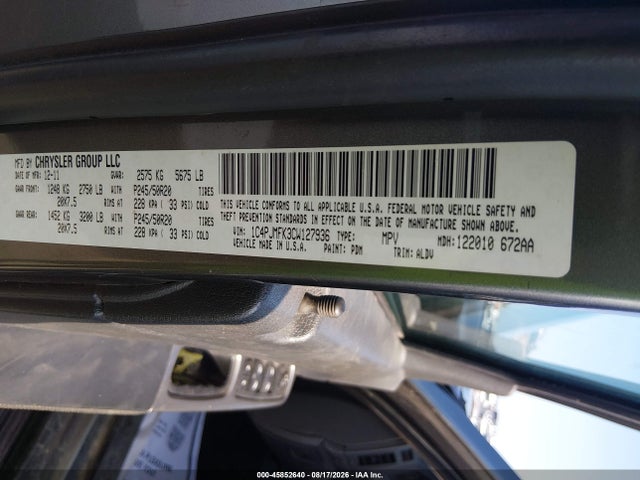 Aukcja sprzedaży 2012 Jeep Liberty Limited Jet Edition, vin: 1C4PJMFK3CW127936, numer aukcji: 45852640